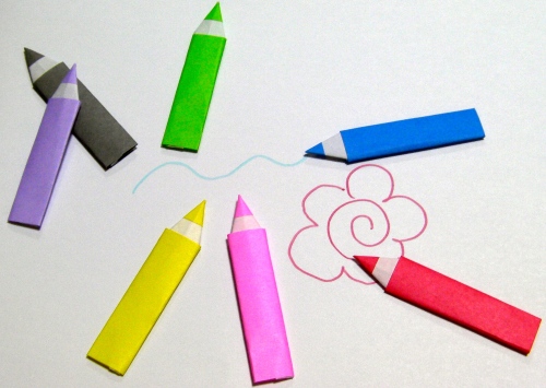 折り紙 色鉛筆のしおり Kawaiiiroiroのブログ 楽天ブログ