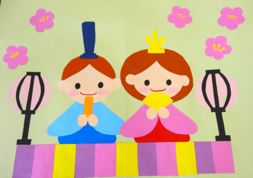 学校の廊下の壁画を作りました お雛様から春らしい絵へ 信州松本育ちな私 東京で小学生と中学生の母 日々の呟き気まぐれブログ 楽天ブログ