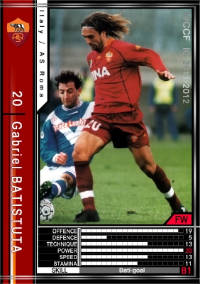 WCCF 黒枠 ガブリエル・バティストゥータ（Gabriel BATISTUTA