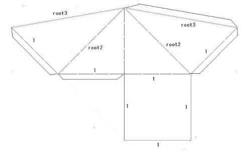 正４角錐の体積の式を紙工作で実証する 多面体紙工作で数学を楽しむ 行動の記録 楽天ブログ