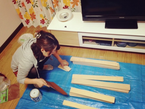 キッチン扉をdiy ベニヤ板 のんびり風 Takunon 楽天ブログ