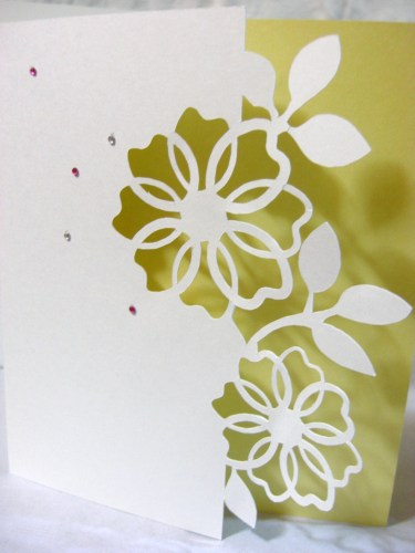 花の切り絵カード クラフトロボ ポップアップカードfun 楽天ブログ