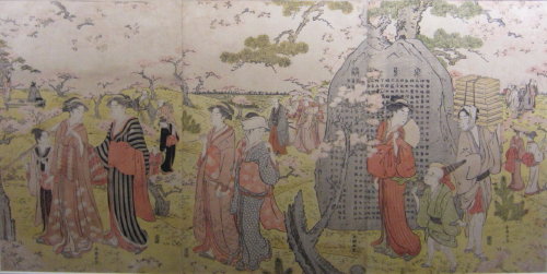 東博（3/20～）6：春潮らの三枚続き『飛鳥山花見』の作品