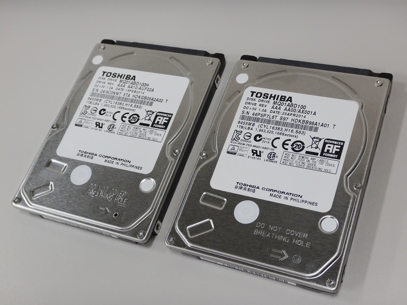 TOSHIBA製HDD「MQ01ABD100」と「MQ01ABD100H」 | でじまみ - 楽天ブログ