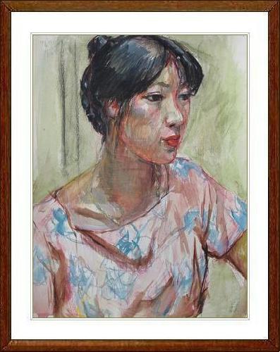 女性の顔7点を紹介（水彩画） | 大分金太郎2の絵画コーナー