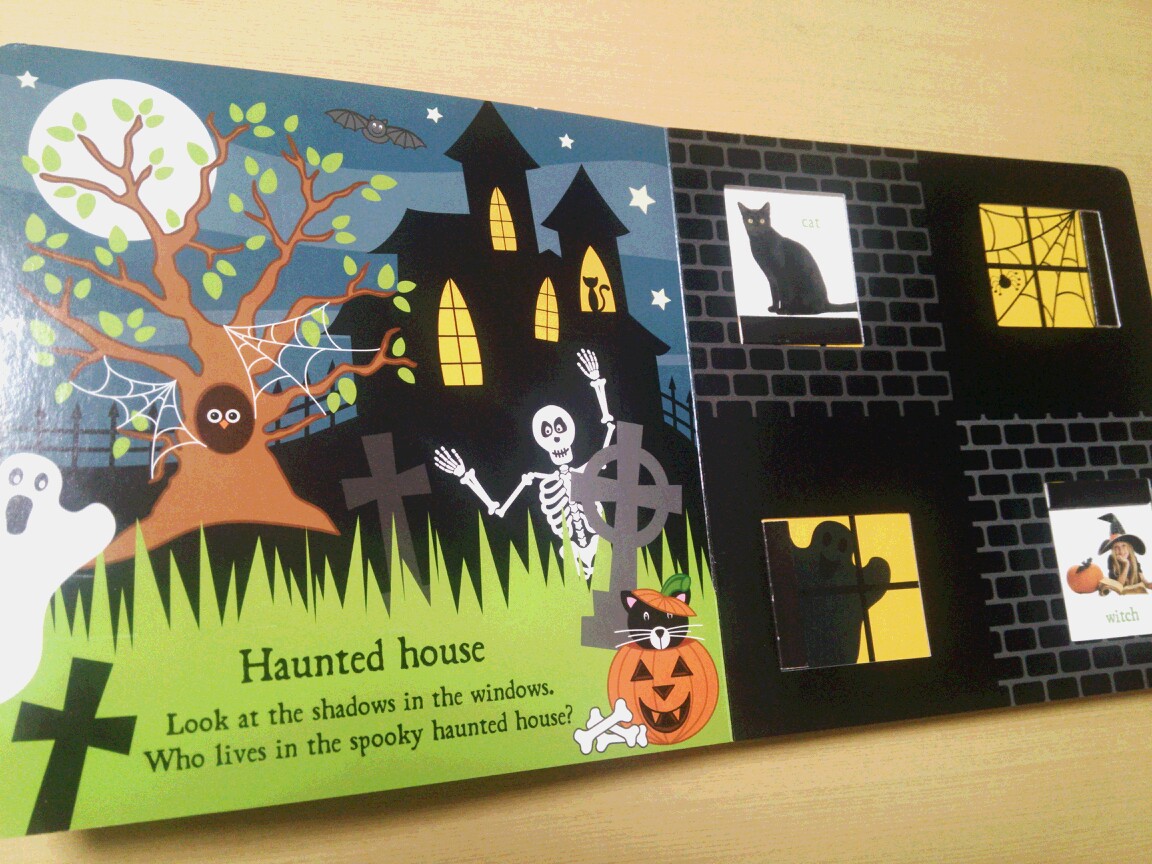ハロウィン英語絵本Slide and Find Spookyが届きました | Qちゃん先生