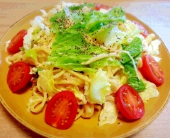ツナサラダパスタ☆ レタス*スナップえんどう