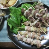 焼き鳥2種(モモ、砂肝 塩味)