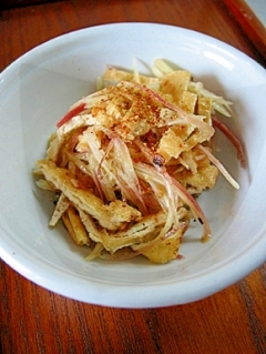 みょうがと焼き油揚げの醤油糀和え