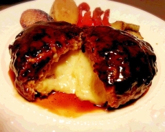 とろ~り大きな♪チーズインハンバーグ☆ 照り焼き◎