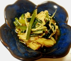 *簡単* エノキとほうれん草の煮びたし☆