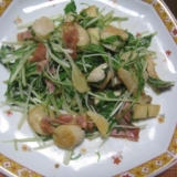 水菜と帆立の中華炒め