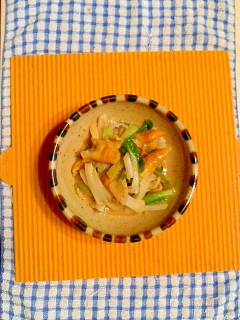マテ貝とワケギの酢味噌和え♪
