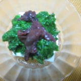モロヘイヤと梅肉の冷奴