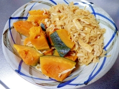 かぼちゃと切干大根の簡単煮物