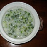 畑の野菜で七草がゆ