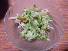 くらげ、ささ身の中華和え