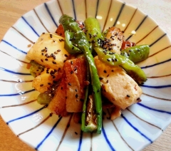 *超簡単* 豆腐入りししとう甘辛炒め☆