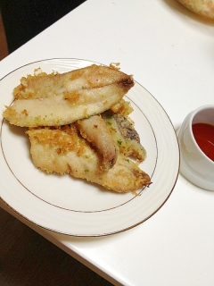 このしろとエリンギの磯辺天ぷら