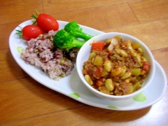 ワンプレートで野菜たっぷり♪ 大豆のチリコンカン