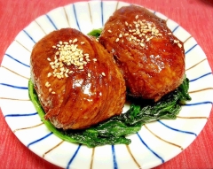 *簡単* 肉巻きおにぎり☆ すきやき風♪
