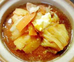 野菜を食べる! 味噌バタースープ☆