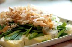 レンジでチン♪ニラマヨ豆腐