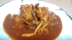 上品なお味です! ★手羽元ときのこのトマトカレー★