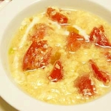 食卓に彩りを ★ トマトのかき玉スープ