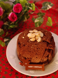 クリスマスの簡単☆濃厚ガナッシュチョコケーキ♪