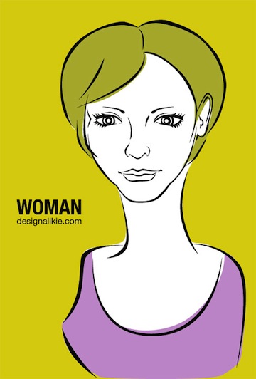 女性の顔イラスト Dak デザイン アバター イラスト 楽天ブログ