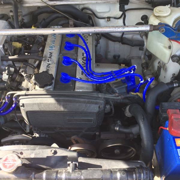 ブルーポイント パワープラグコード ◇ TOYOTA スプリンター (FF) E-EE80 (2E-LU/1300cc) S60/5〜S62/4 ≪2172-40≫ ローバーミニ 永井電子 ブルーポイント パワープラグコード取り付け