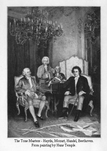 The Tone Masters. Haydn, Mozart, Handel, Beethoven. by Hans Temple..jpg