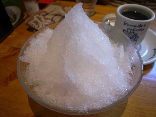 またまたかき氷ですが コメダのかき氷は 体は涼しく成るけど 心は躍らない 名古屋b食倶楽部 楽天ブログ