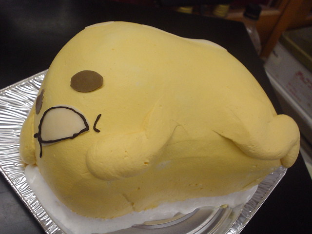 やってみたシリーズ マニアックな生卵キャラの ケーキ作ってみた O パティシエ かわた日記 3d ケーキ職人 バースデーケーキ 誕生日 ケーキ キャラクターケーキ