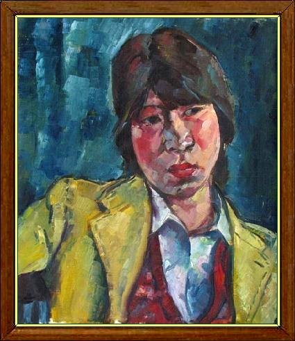 油絵 人物 Yahoo!オークション - 真作保証 本人出品 木村優介 F4 油彩画