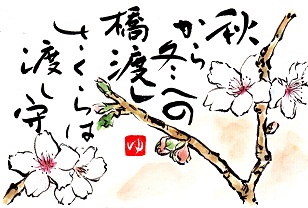 冬桜 絵手紙 ゆきちゃんの 絵手紙だより 楽天ブログ