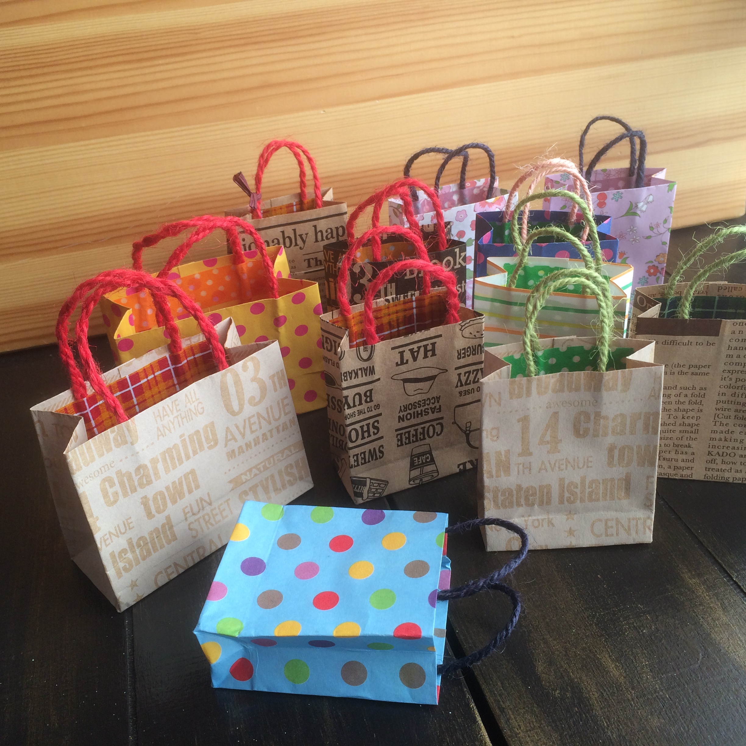 「100均折り紙で作るミニ紙袋」の作り方 ぷち☆はあと（Petit☆Heart） ビーズ＆モールアート 楽天ブログ