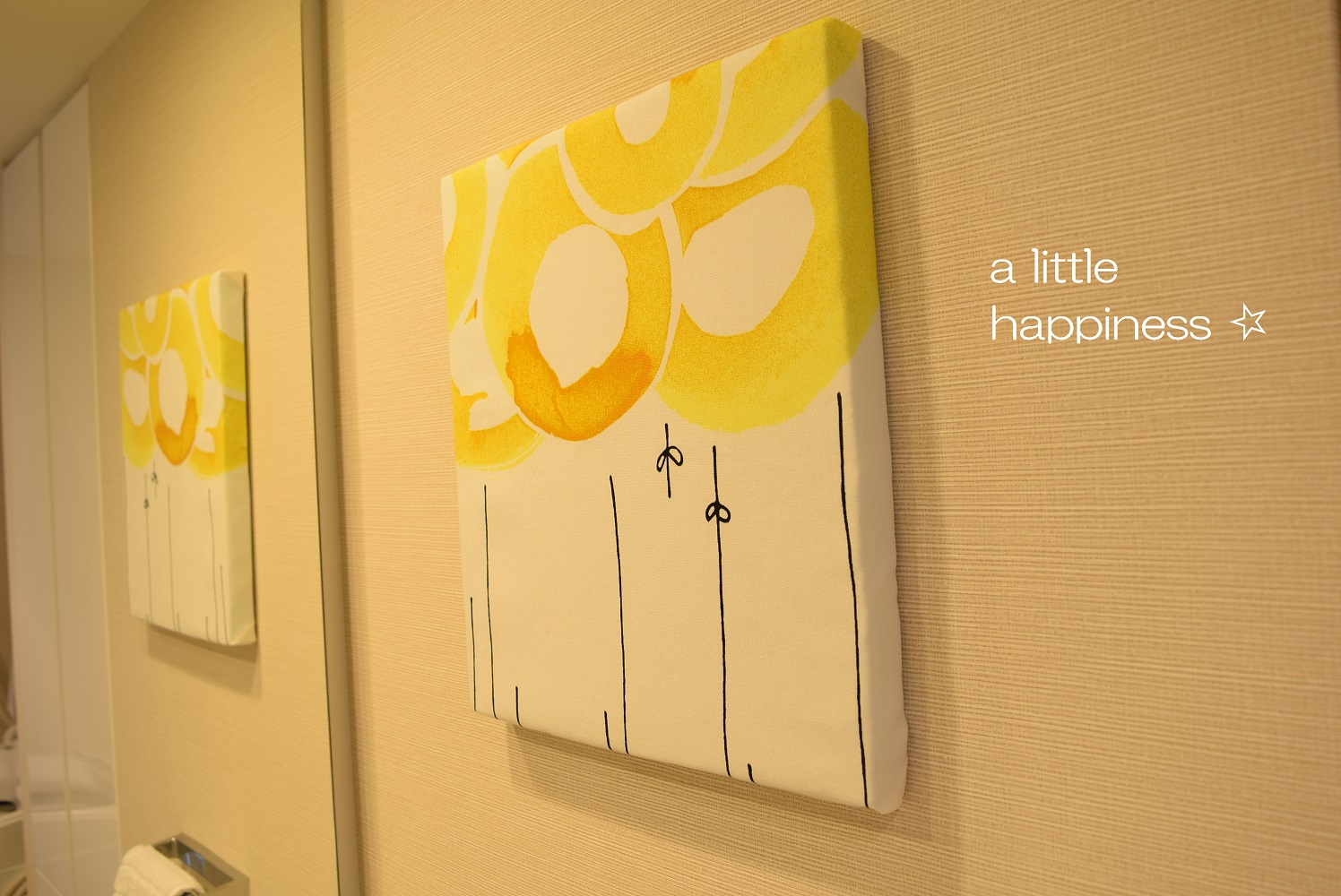 IKEAの布でファブリックパネル☆ | 小さな幸せ♪家づくりと食いしん坊日記～ - 楽天ブログ
