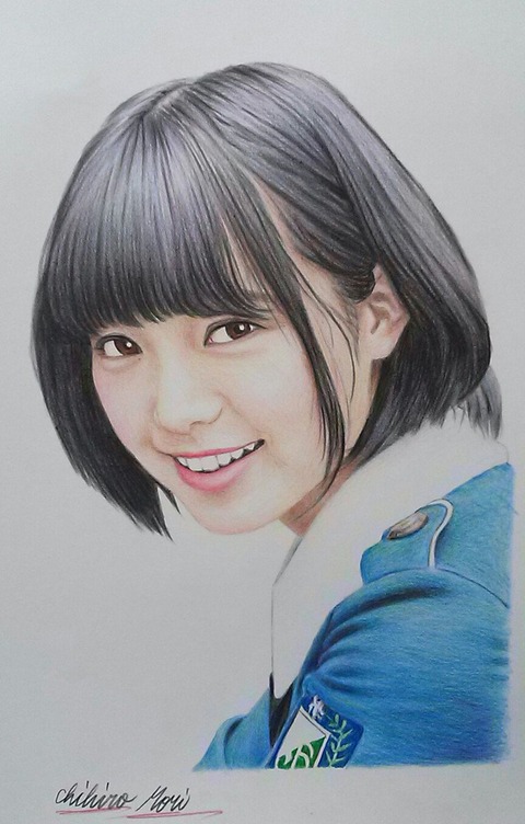 欅坂46 平手友梨奈 圧巻 色鉛筆画家が描いた 平手友梨奈 4種類 ルゼルの情報日記 楽天ブログ