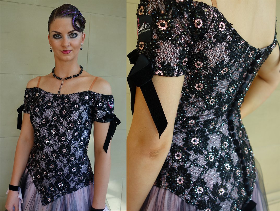 ピンク＆黒のチュールのモダンドレス | Atelier Casablanca -ダンスドレスの部屋－ - 楽天ブログ