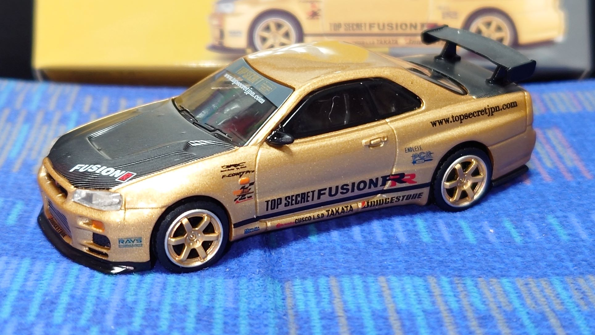 Mini Gtnissan Skyline Gt R R Top Secret Top Secret Gold Nsx