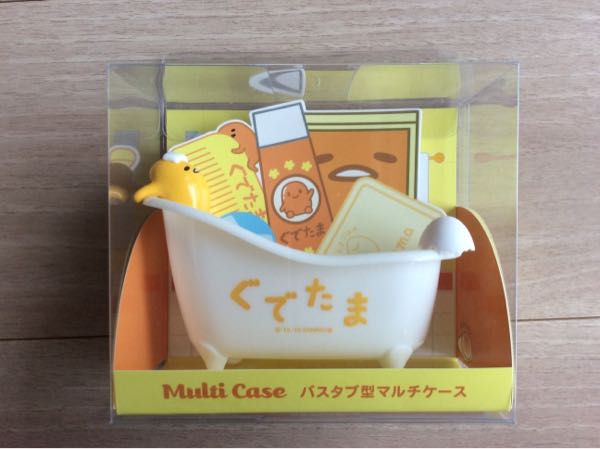 ぐでたま マスコット付き　マルチトレイ　バスタブ形 ぐでたま マスコット付きバスタブ形マルチトレイ | ぐでぐでママ