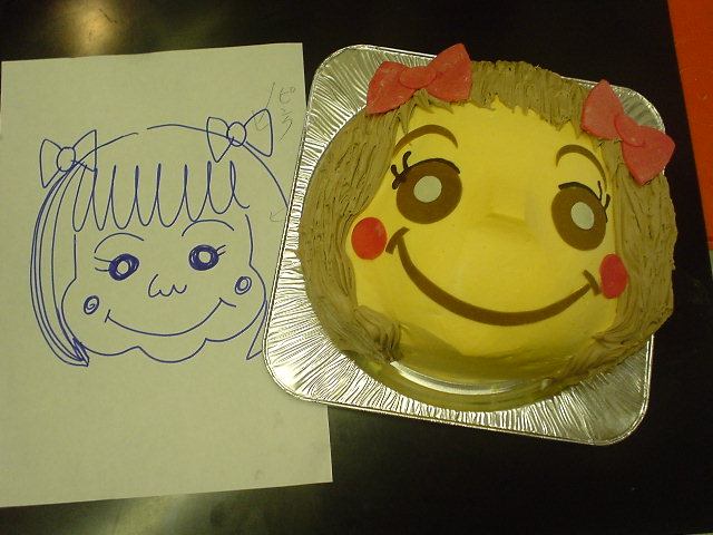 今日の１コマは かわいいイラストの女の子を ３dにして ケーキを作る パティシエ かわた日記 3d ケーキ職人 バースデーケーキ 誕生日ケーキ キャラクターケーキ