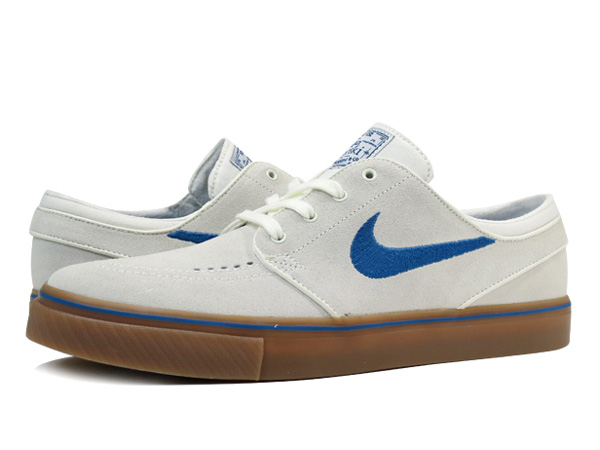 sb janoski ivory blue  and  gum skate shoes