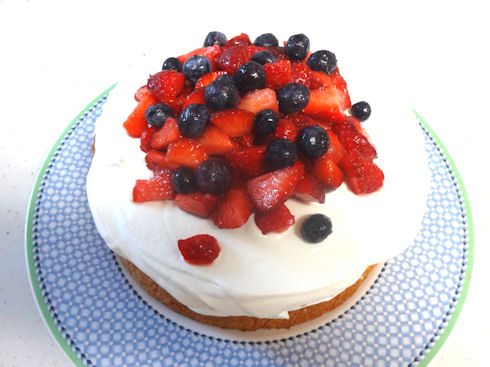 苺とブルーベリーのショートケーキ 趣味の旅行とパン作り 楽天ブログ