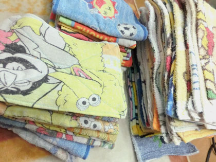 思い出いっぱいの古いタオルをリメイク ぞうきんの縫い方 サイズ 使い道 W Shinchan 楽天ブログ