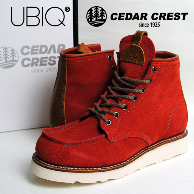 UBIQ × CEDAR CREST MOC TOE BOOTS RED SUEDE | shoes-topsのブログ 