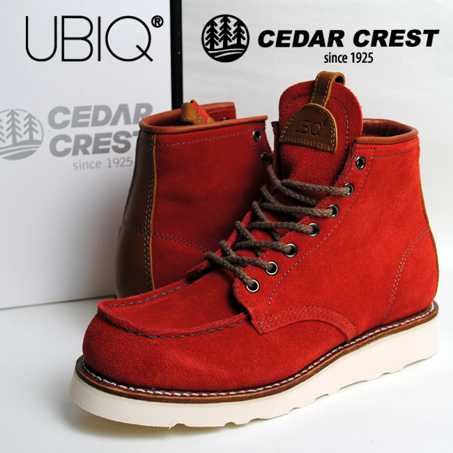 UBIQ × CEDAR CREST MOC TOE BOOTS RED SUEDE | shoes-topsのブログ