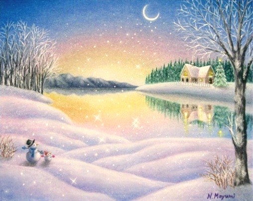 Happy・Snow（パステルアート）と１月教室日程のお知らせ | ☆Atelier 